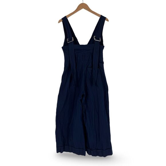 HOPE Stockholm Match Wide Leg Cropped Jumpsuit in Navy | Size 36 / Small - Picture 3 of 9